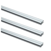 3 STÜCK Alu Doppelkederschiene je 1 Meter Kederleiste Ø8mm (passend für 5-7mm Keder) - Aluminium Leiste Kederprofil für Wohnwagen Wohnmobil - Zelt Vorzelt Schürzenleiste Vorzeltschiene